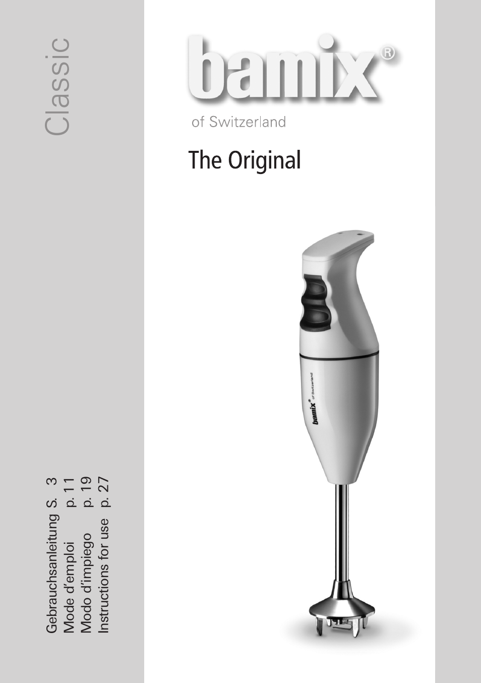 bamix Classic User Manual | 36 pages
