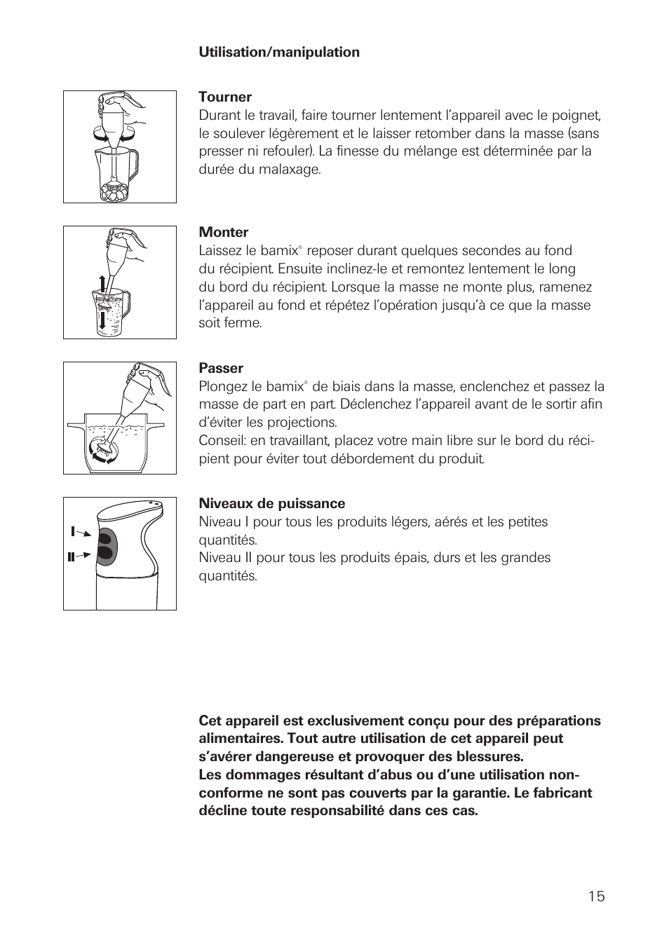 bamix Classic User Manual | Page 15 / 36
