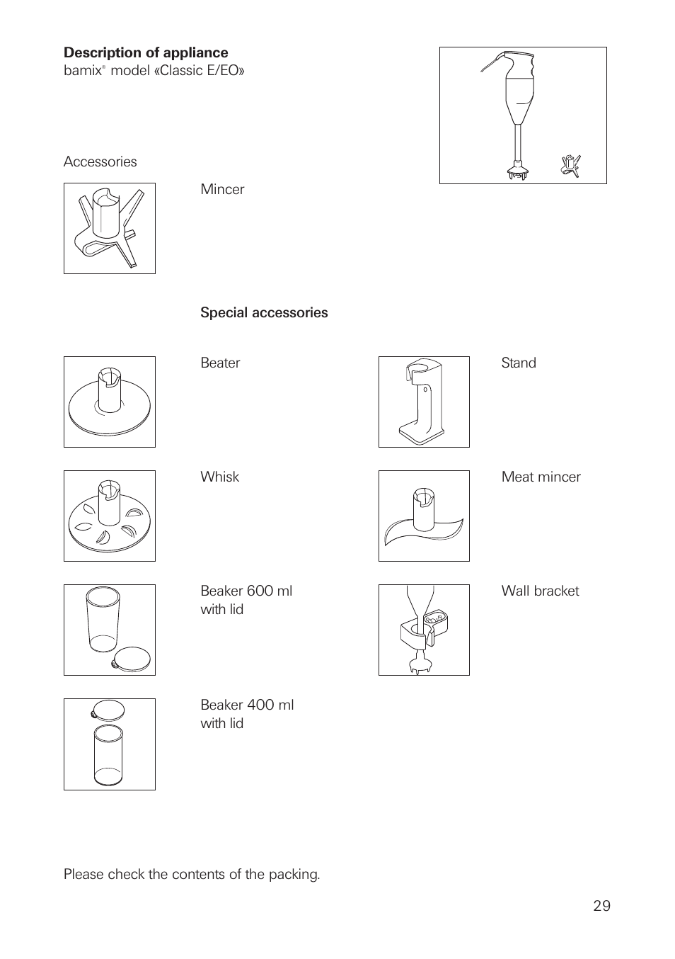 bamix Classic User Manual | Page 29 / 36