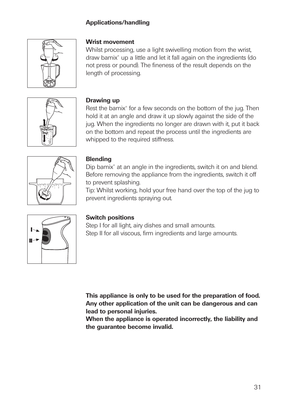 bamix Classic User Manual | Page 31 / 36