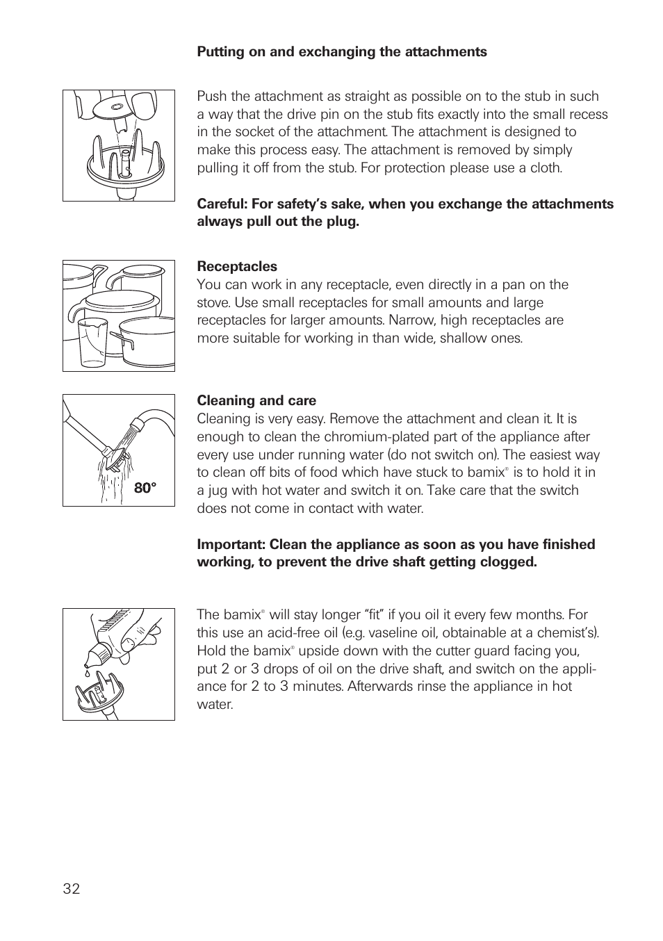 bamix Classic User Manual | Page 32 / 36