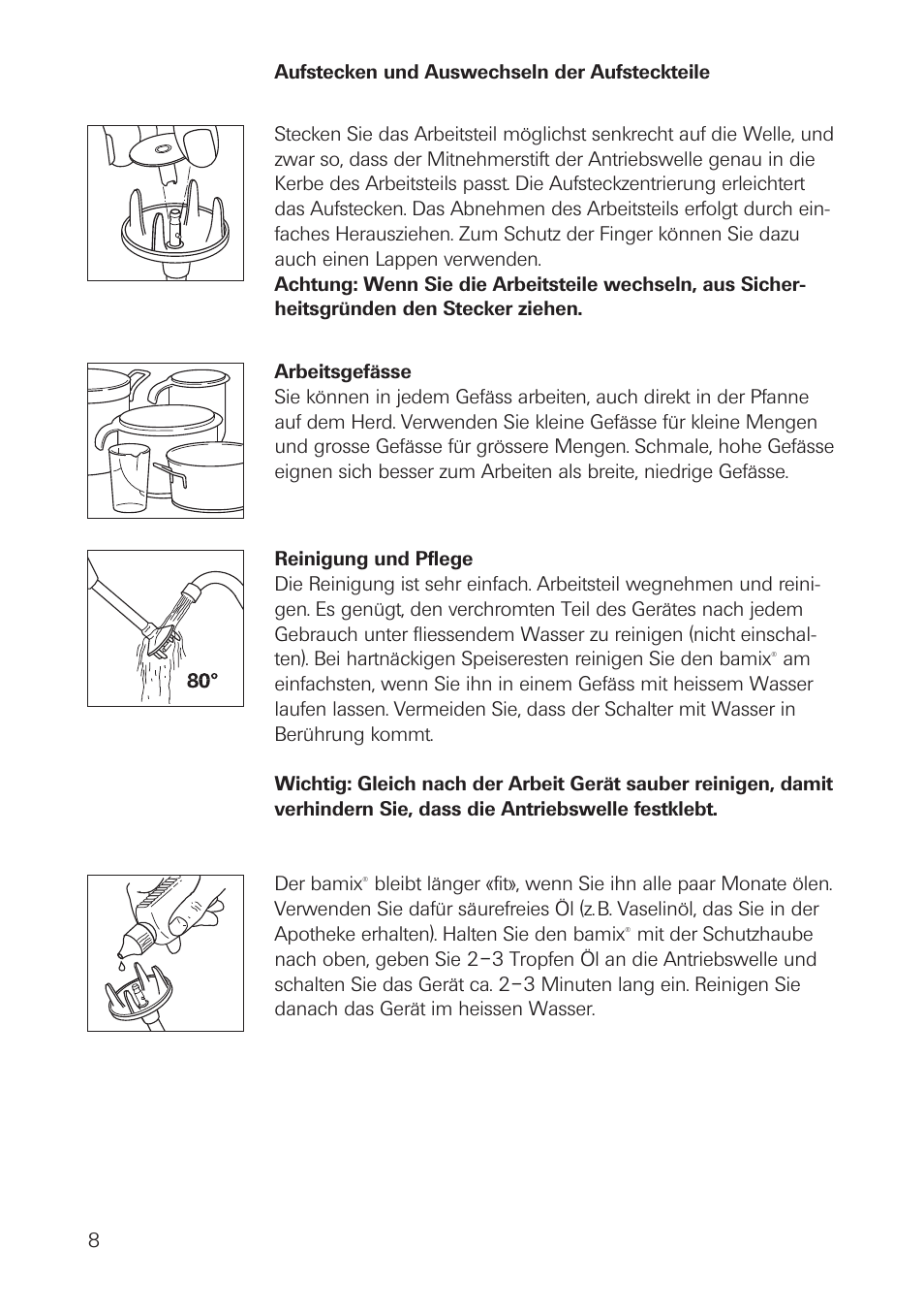 bamix Classic User Manual | Page 8 / 36