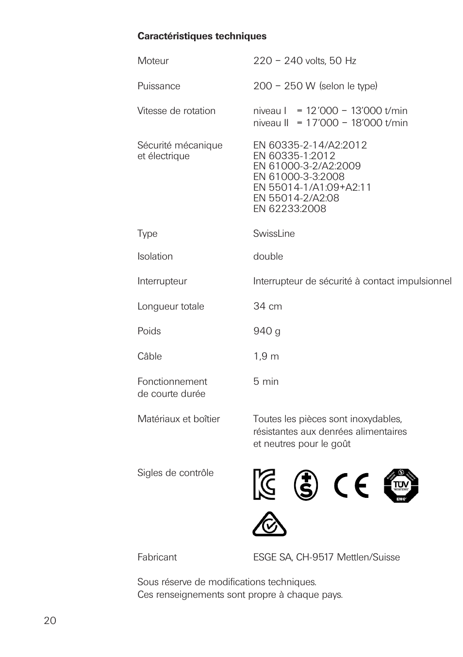 bamix SwissLine User Manual | Page 20 / 40