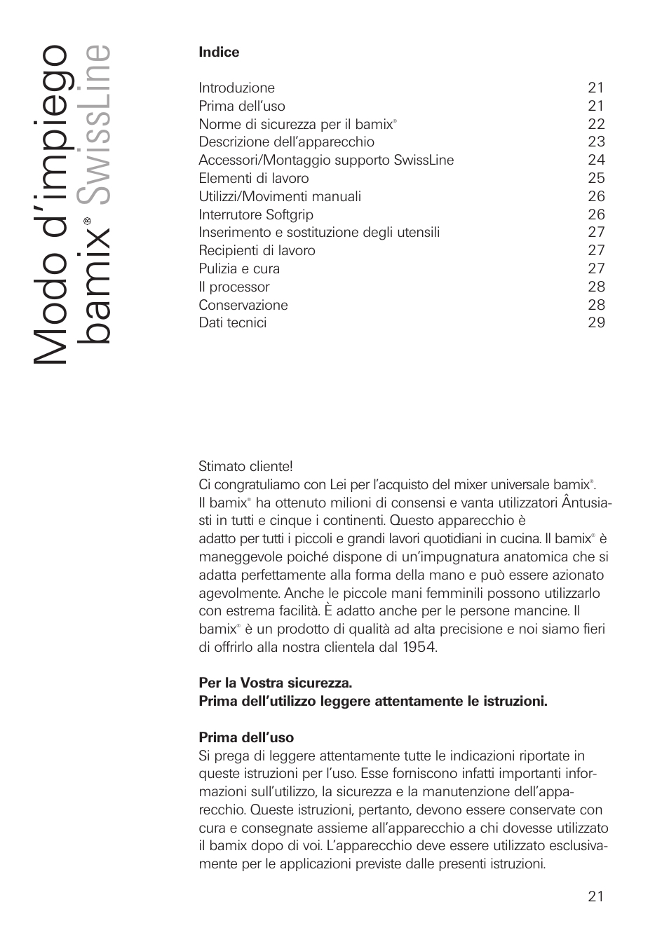 bamix SwissLine User Manual | Page 21 / 40