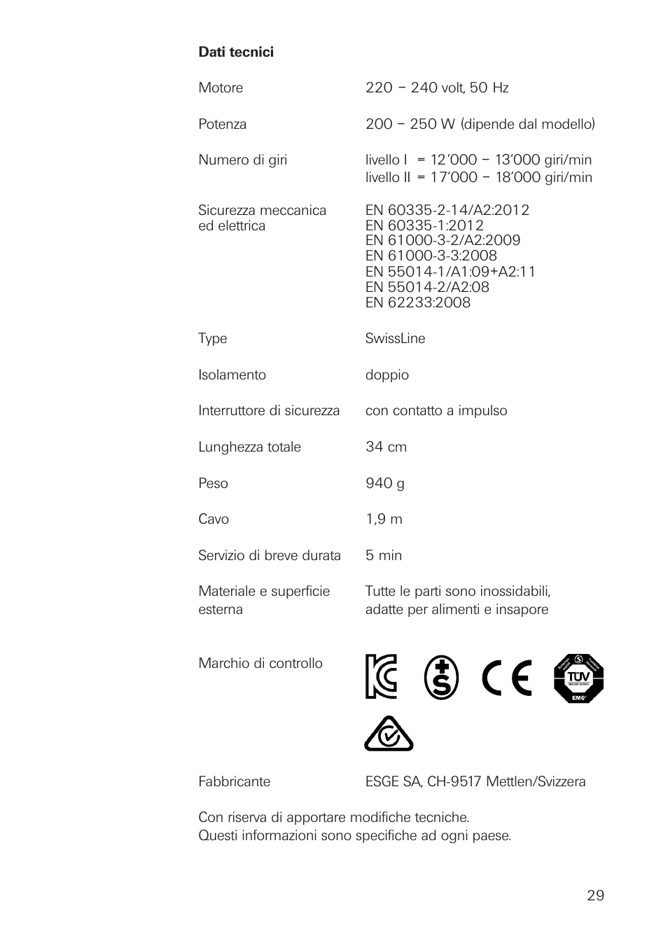 bamix SwissLine User Manual | Page 29 / 40