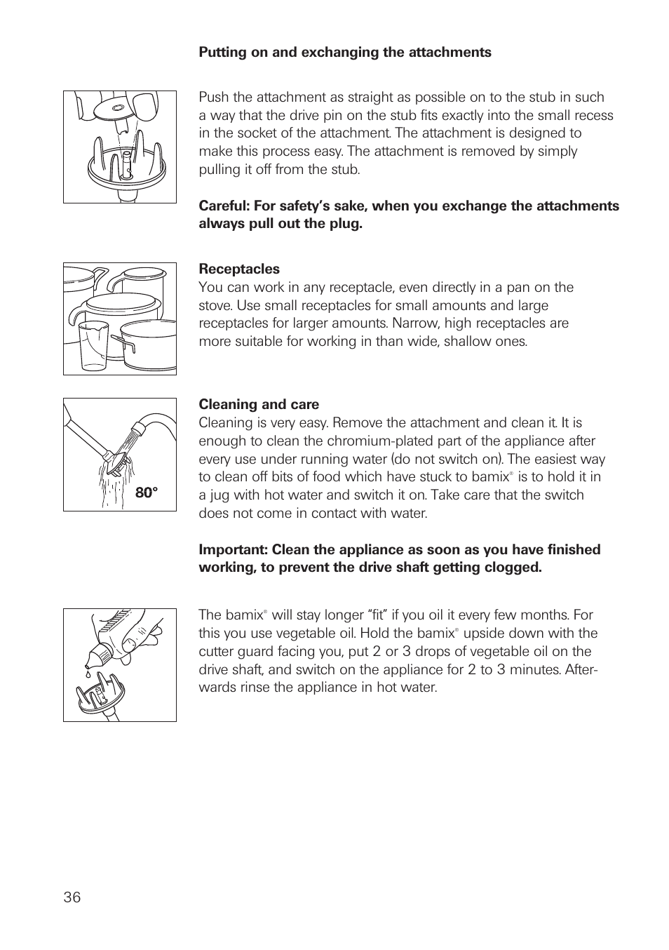 bamix SwissLine User Manual | Page 36 / 40
