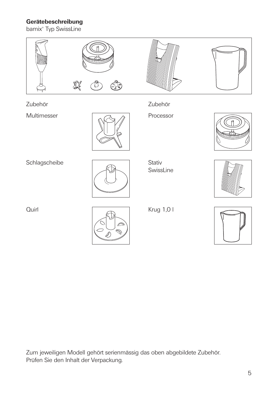 bamix SwissLine User Manual | Page 5 / 40