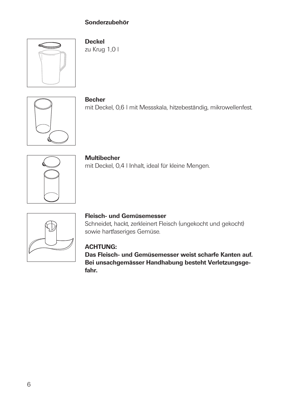 bamix SwissLine User Manual | Page 6 / 40