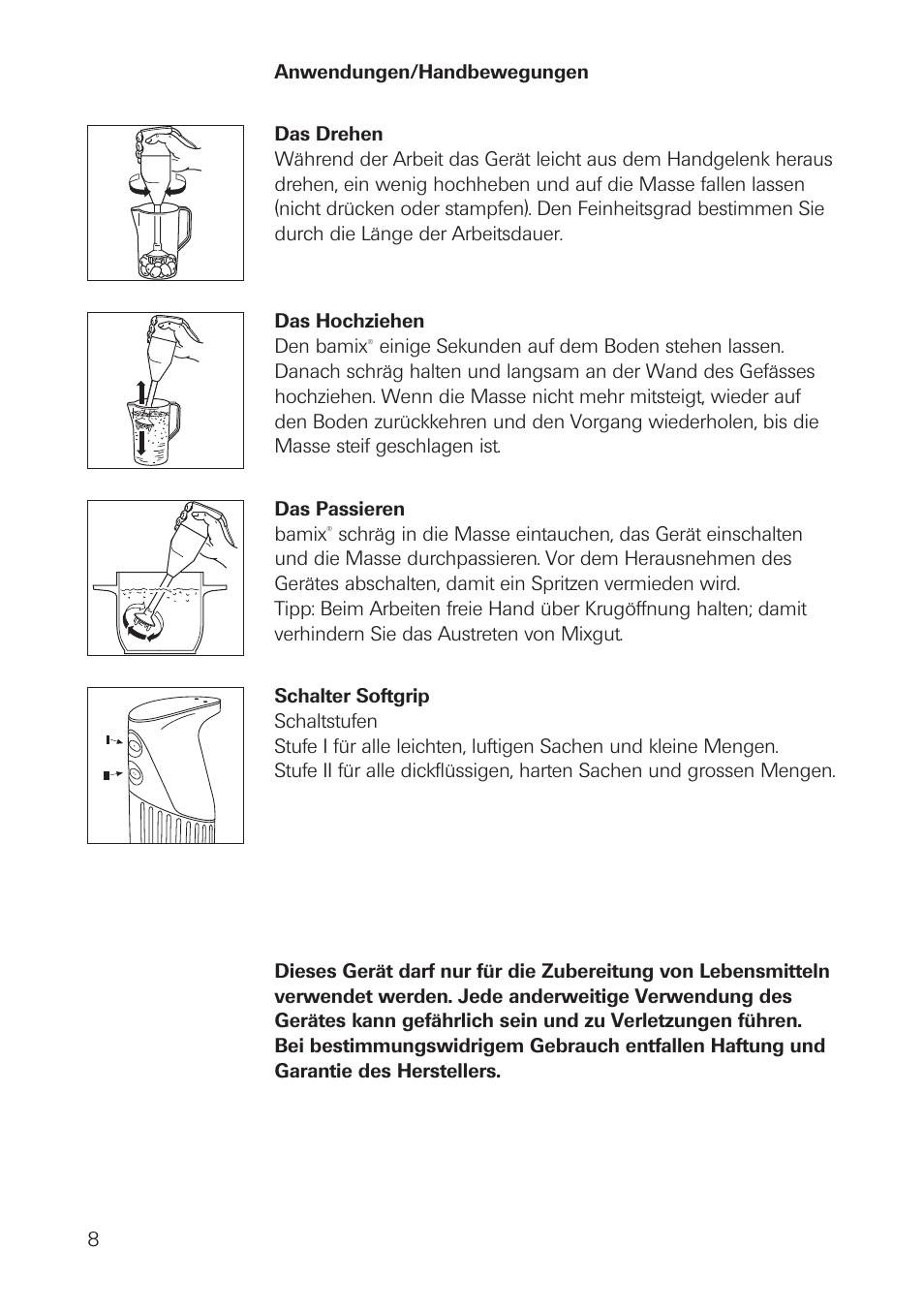 bamix SwissLine User Manual | Page 8 / 40