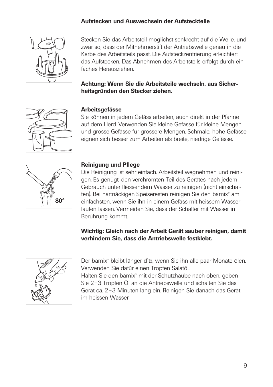 bamix SwissLine User Manual | Page 9 / 40