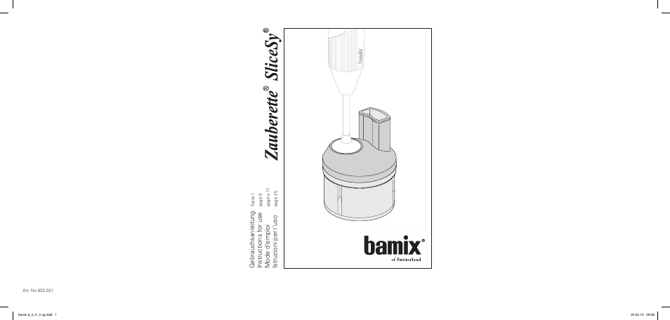 bamix SliceSy User Manual | 34 pages
