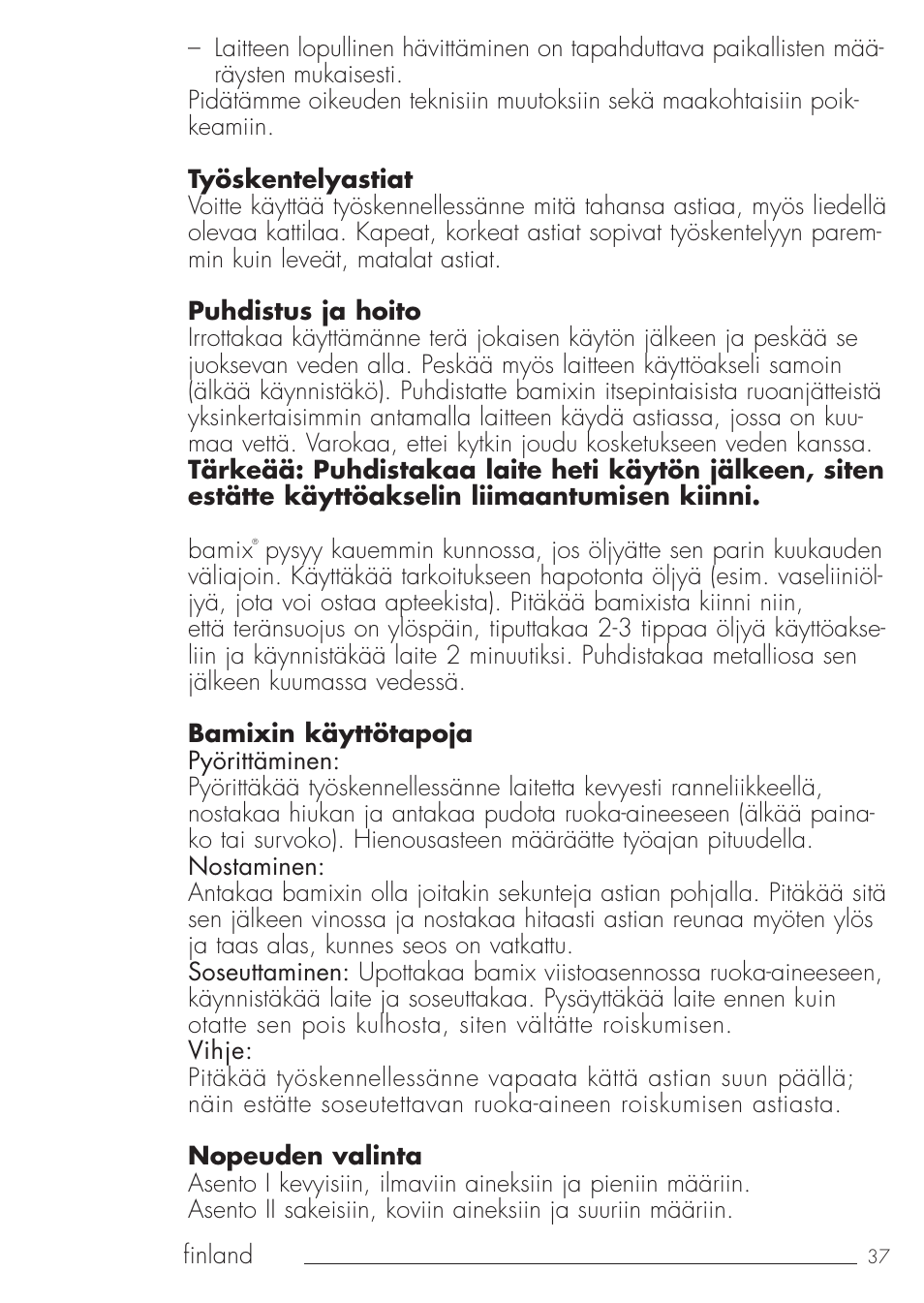 bamix Gastro 200 User Manual | Page 37 / 44