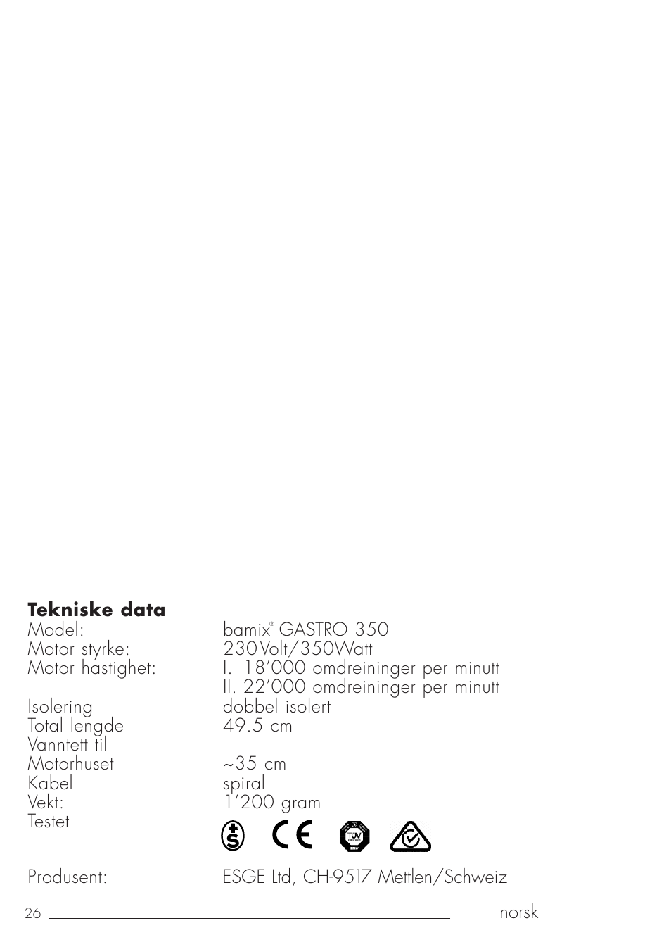 bamix Gastro 350 User Manual | Page 26 / 44