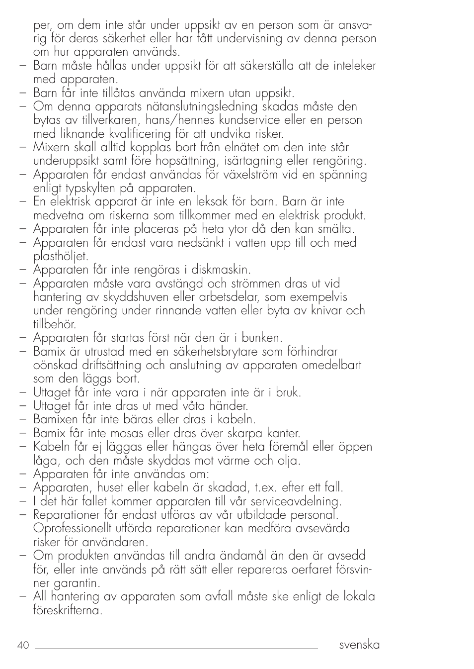 bamix Gastro 350 User Manual | Page 40 / 44