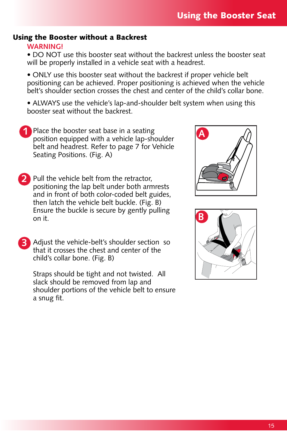 12 3 b a | Britax Monarch User Manual | Page 15 / 20