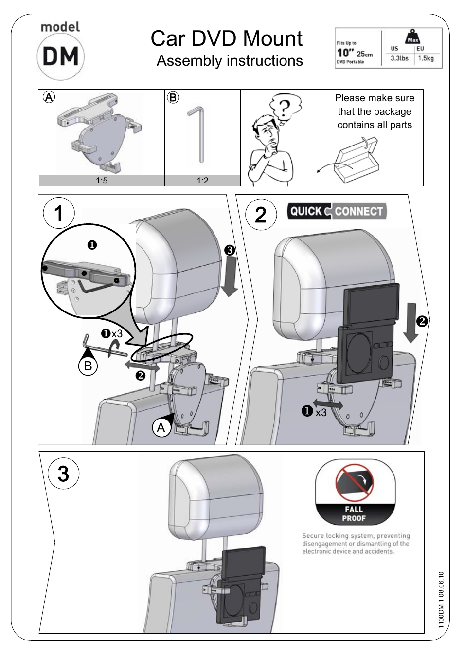 Barkan Mounting VL1 User Manual | 2 pages