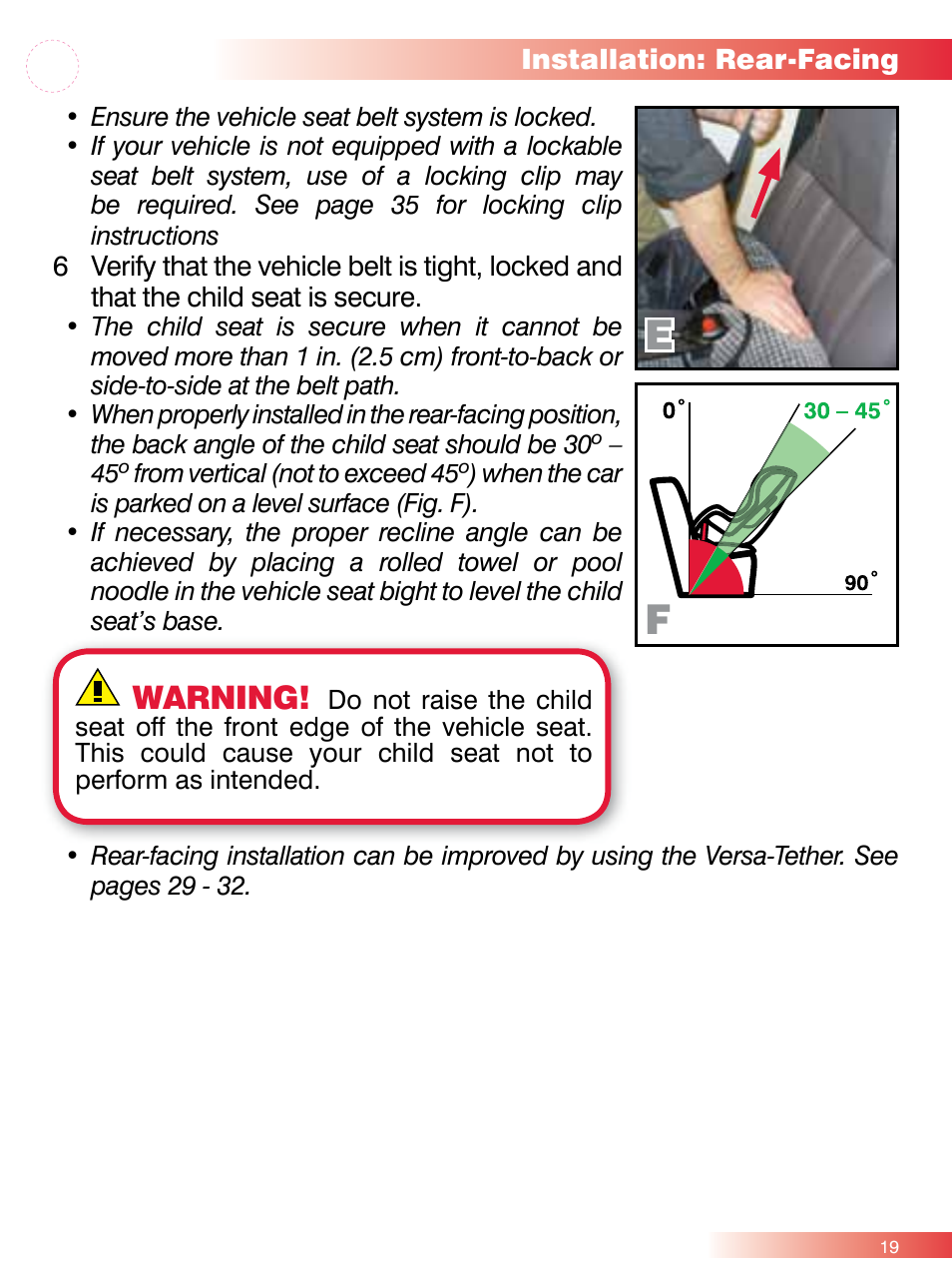 Warning | Britax ROUND ABOUT 50 User Manual | Page 21 / 48