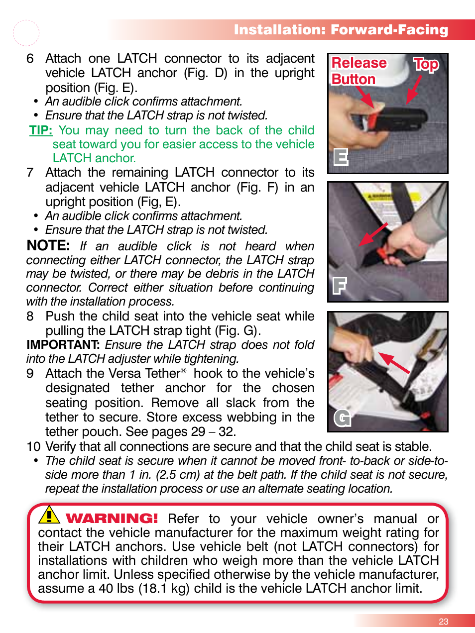 Fg e | Britax ROUND ABOUT 50 User Manual | Page 25 / 48