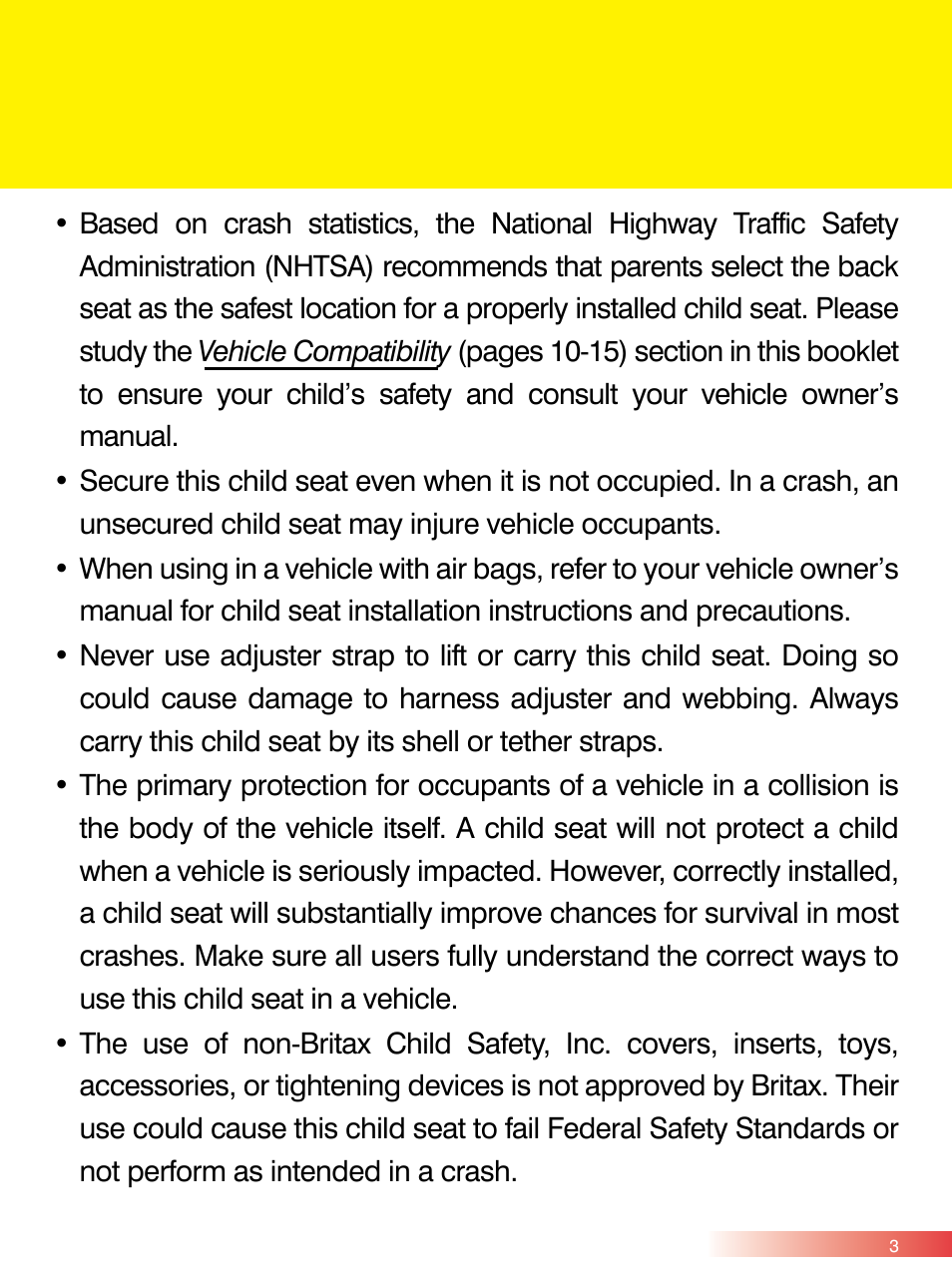 Britax ROUND ABOUT 50 User Manual | Page 5 / 48