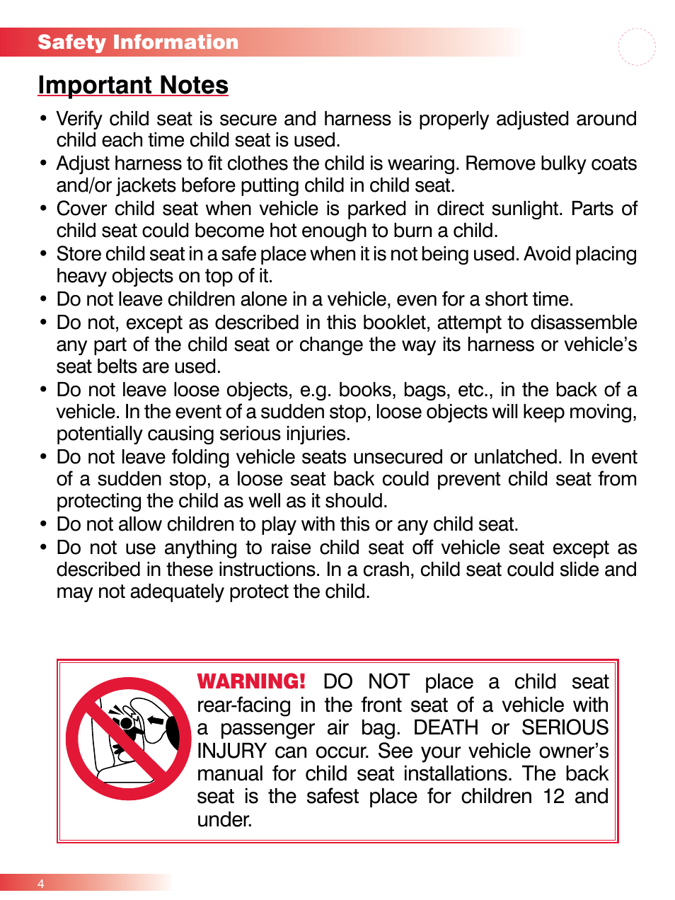 Britax ROUND ABOUT 50 User Manual | Page 6 / 48