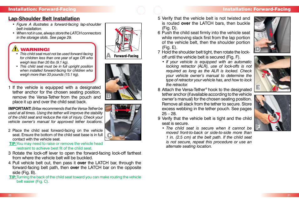 Britax MARATHON CS User Manual | Page 12 / 23