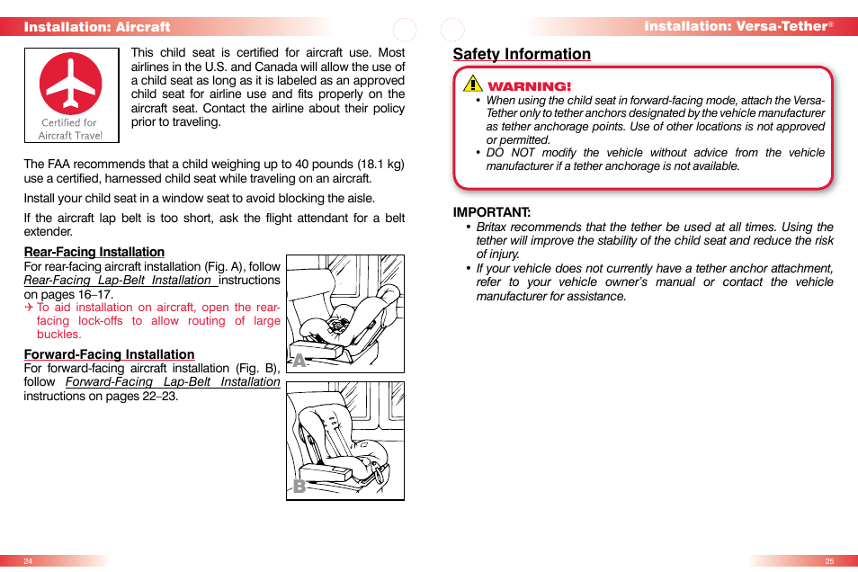 Safety information | Britax MARATHON CS User Manual | Page 14 / 23