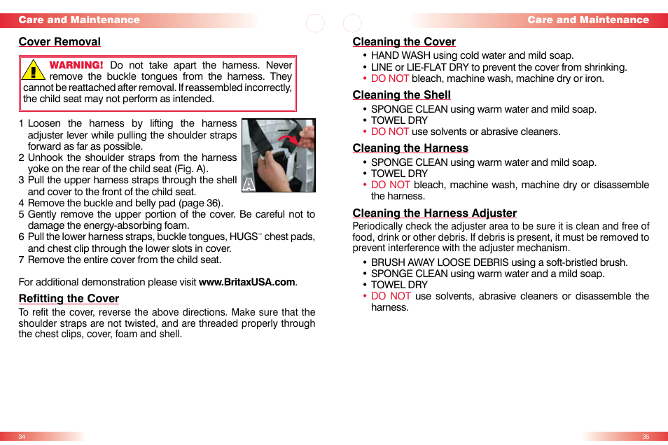 Britax MARATHON CS User Manual | Page 19 / 23