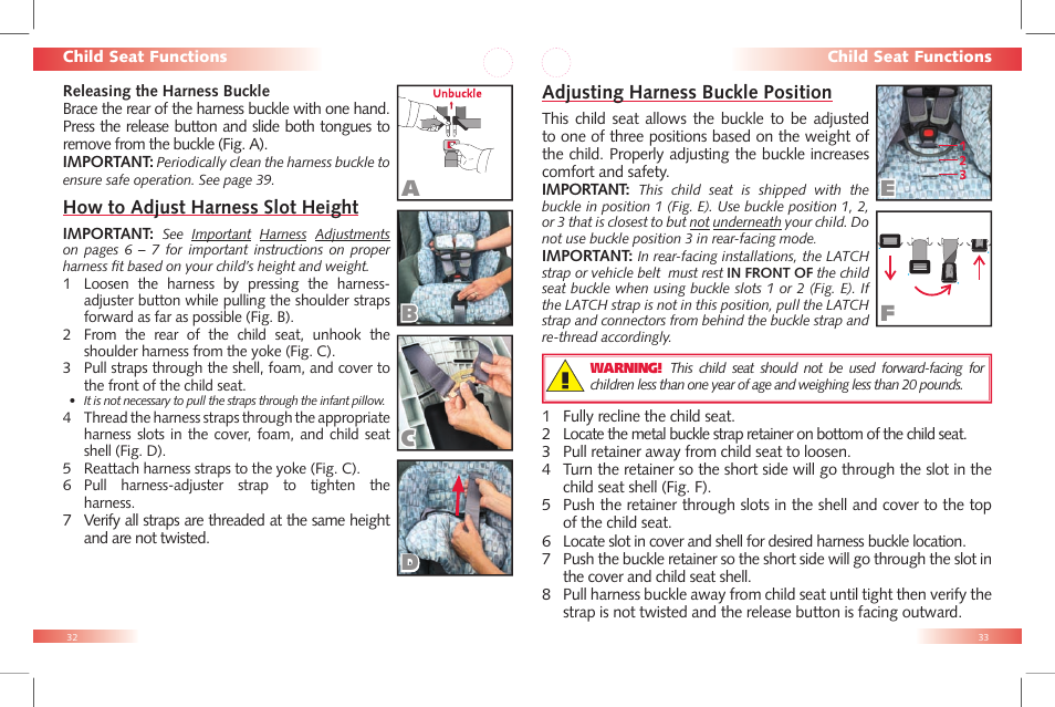 Ab c d | Britax Car Seat User Manual | Page 18 / 23