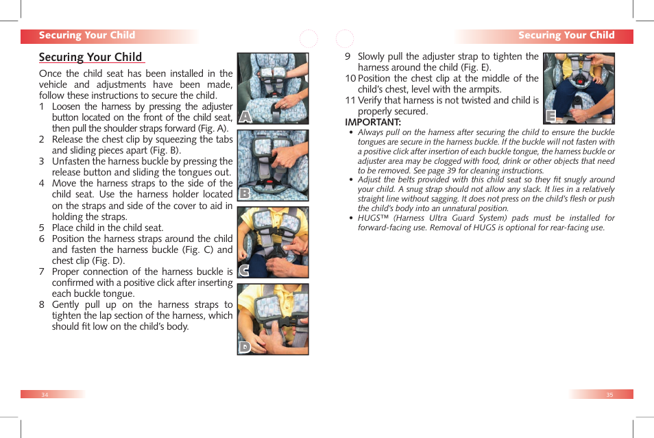 Ab c d | Britax Car Seat User Manual | Page 19 / 23