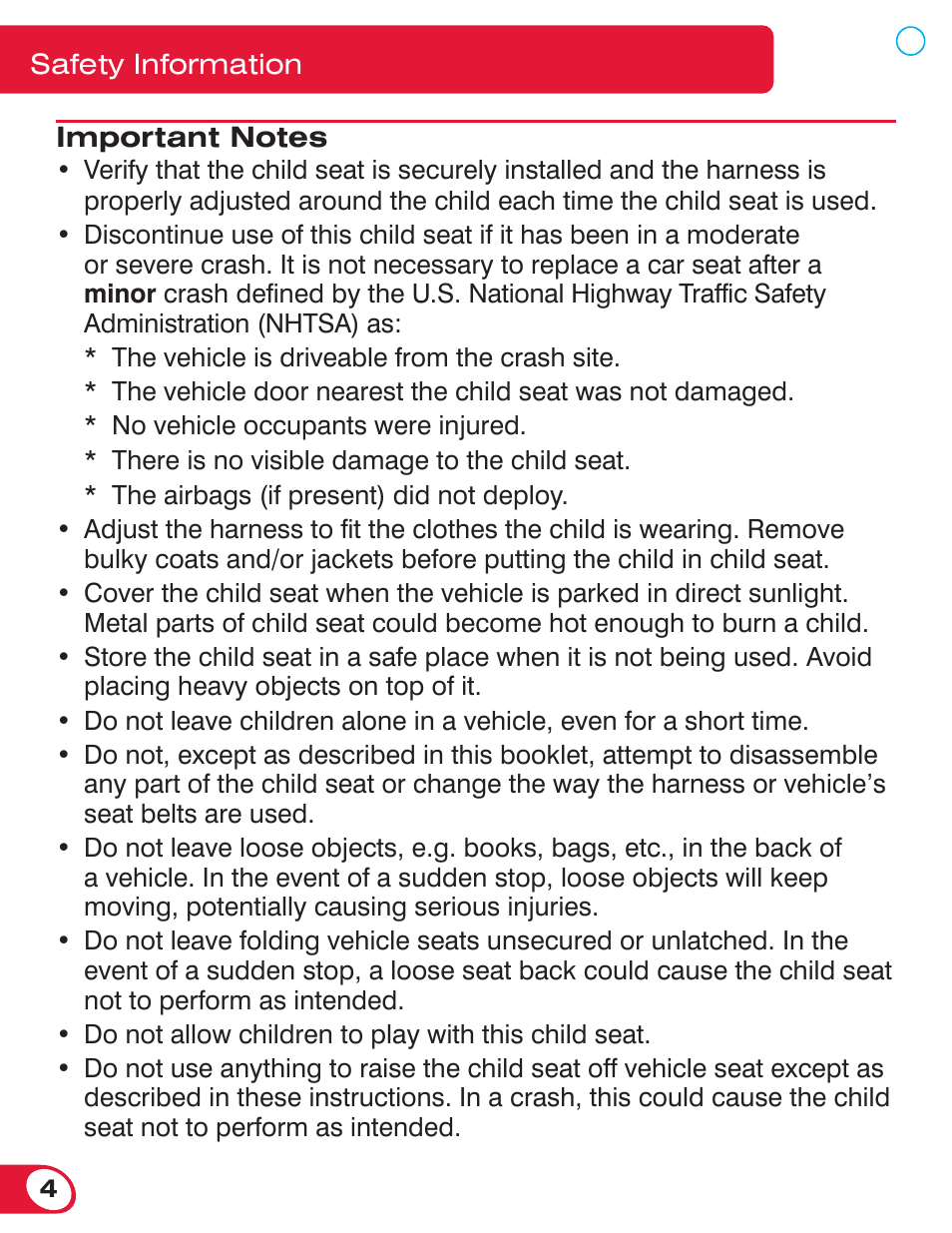 Britax ROUNDABOUT 55 User Manual | Page 6 / 70