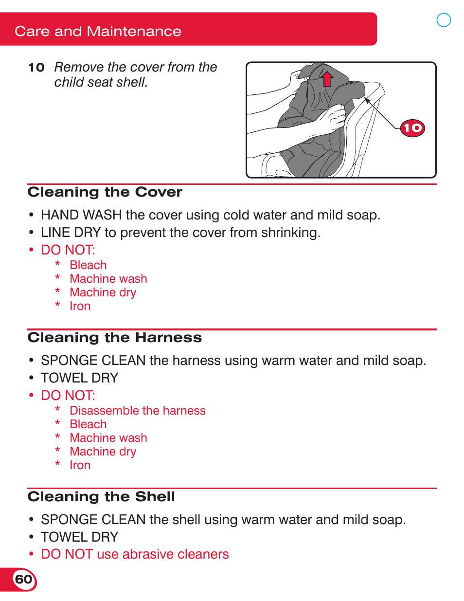 Britax ROUNDABOUT 55 User Manual | Page 62 / 70