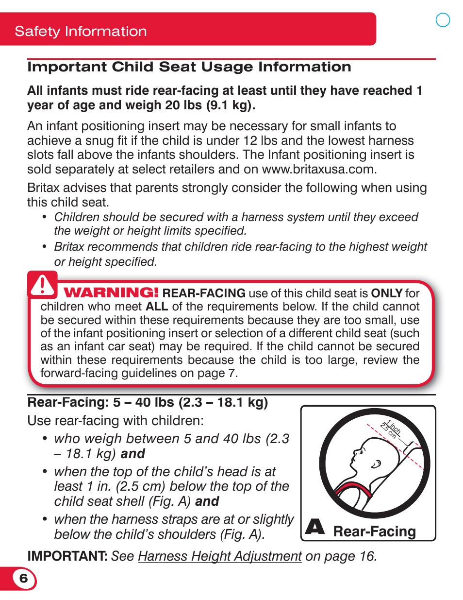 Britax ROUNDABOUT 55 User Manual | Page 8 / 70