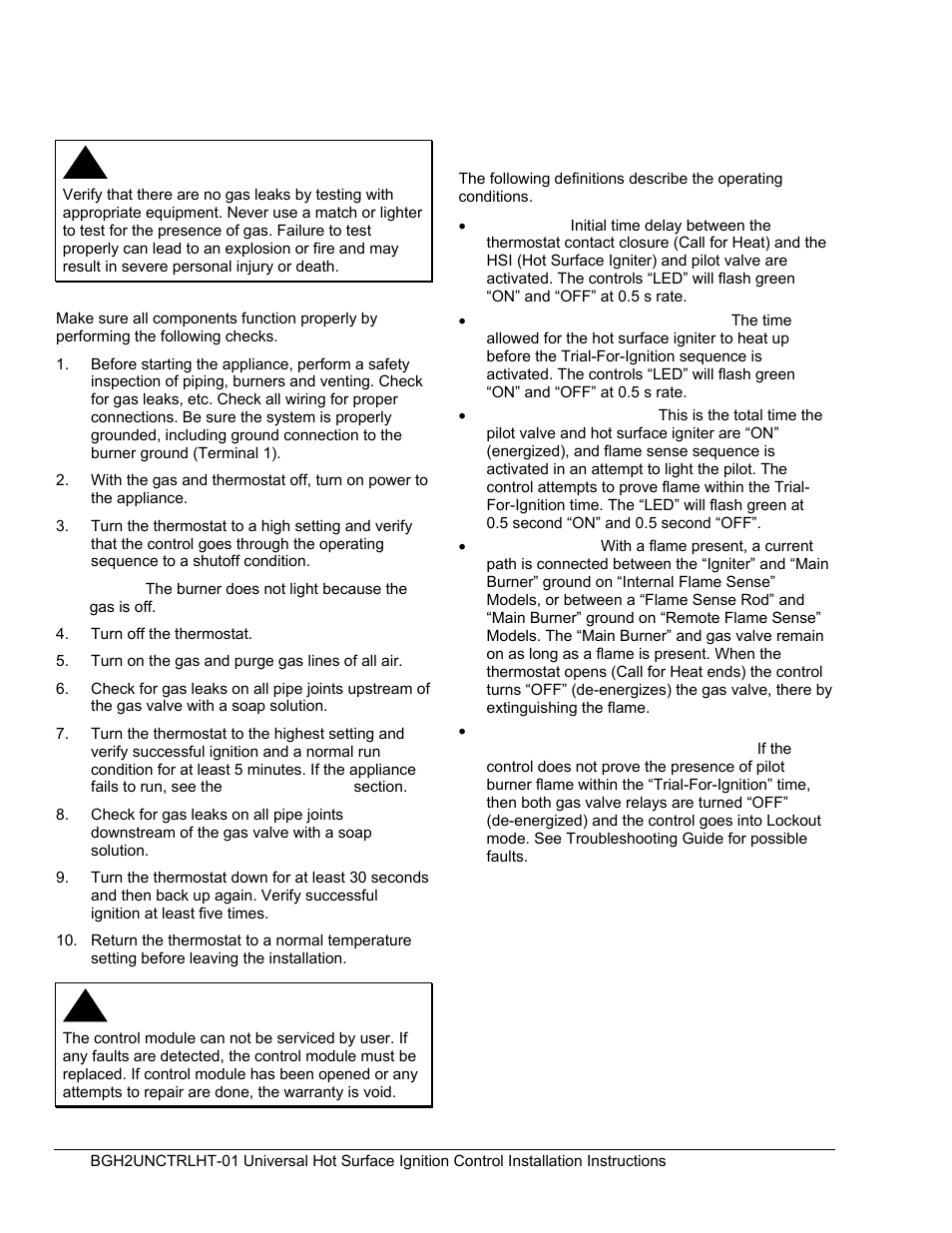 BASO BGH2UNCNTRLHT-01 User Manual | Page 10 / 19