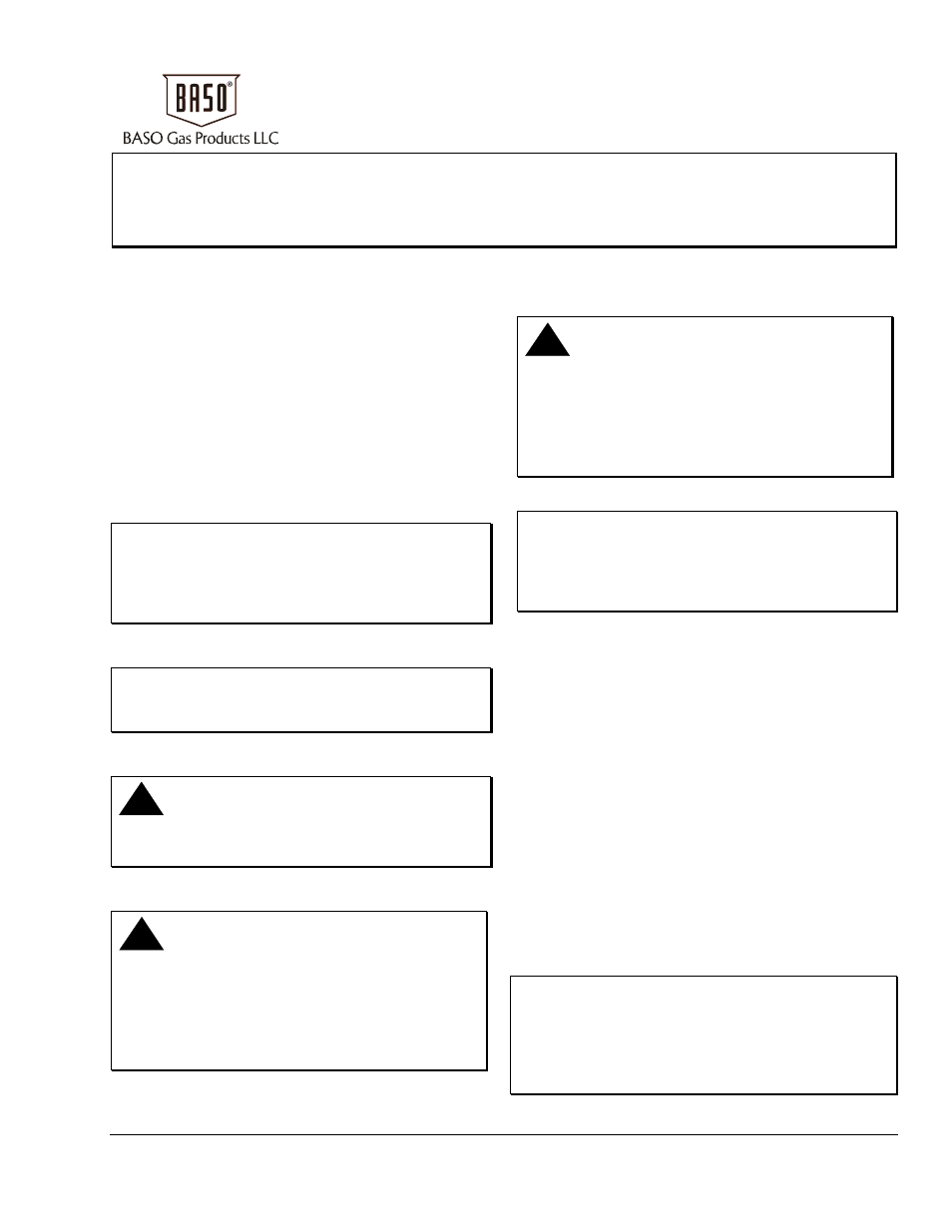 BASO BGA158 Series CE Approved Class B User Manual | 6 pages