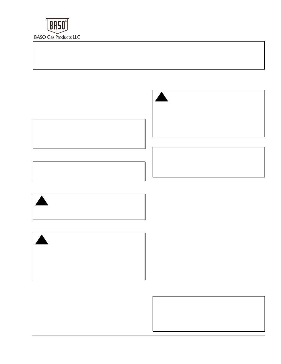 BASO G95 Series Single Operator Valve User Manual | 5 pages