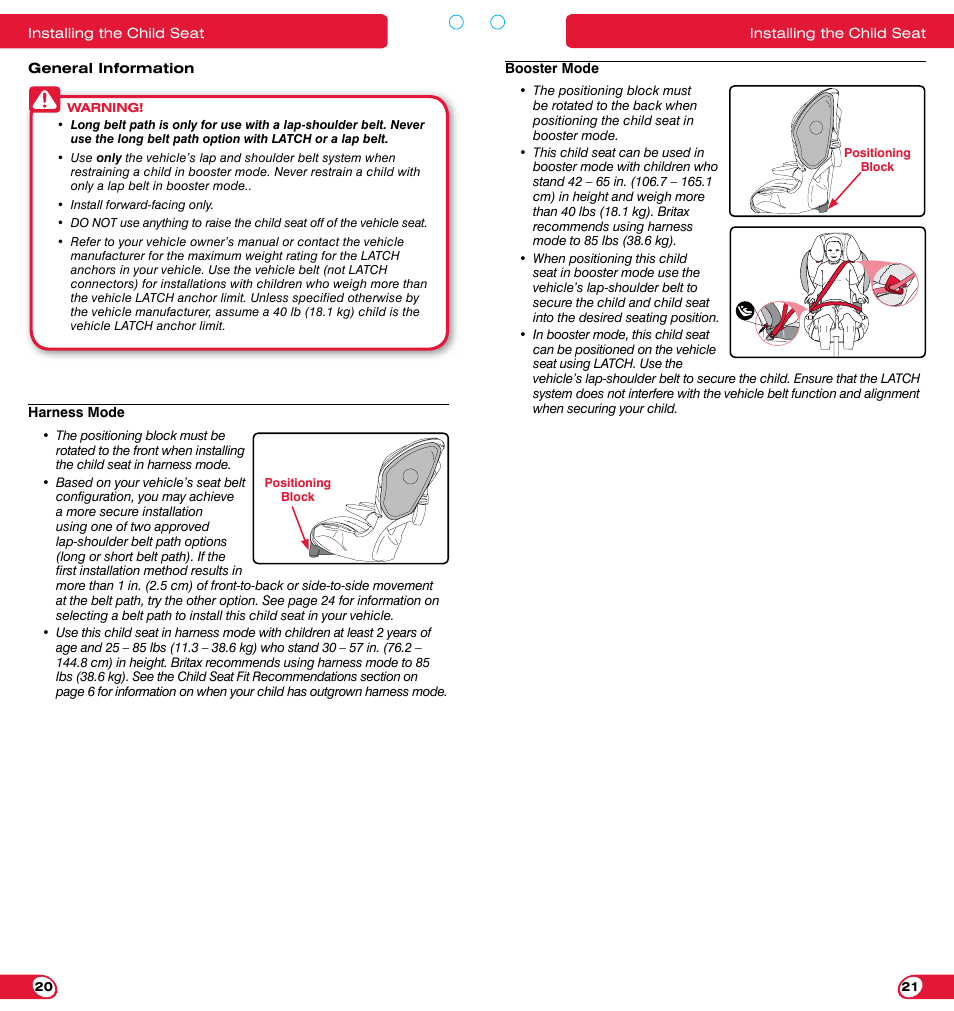 Britax FRONTIER 85 SICT User Manual | Page 12 / 29