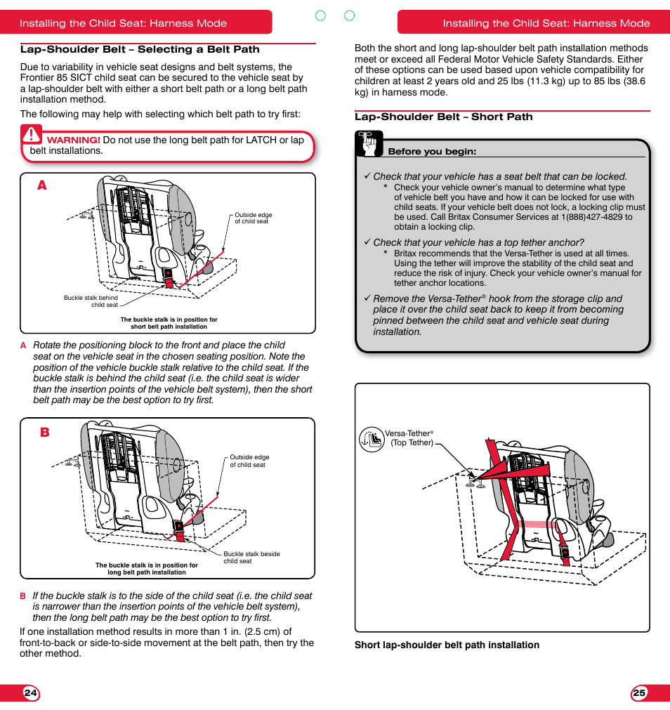 Britax FRONTIER 85 SICT User Manual | Page 14 / 29