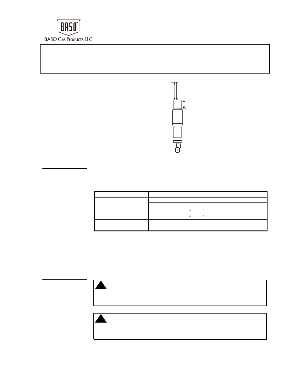 BASO Y75 Series User Manual | 2 pages