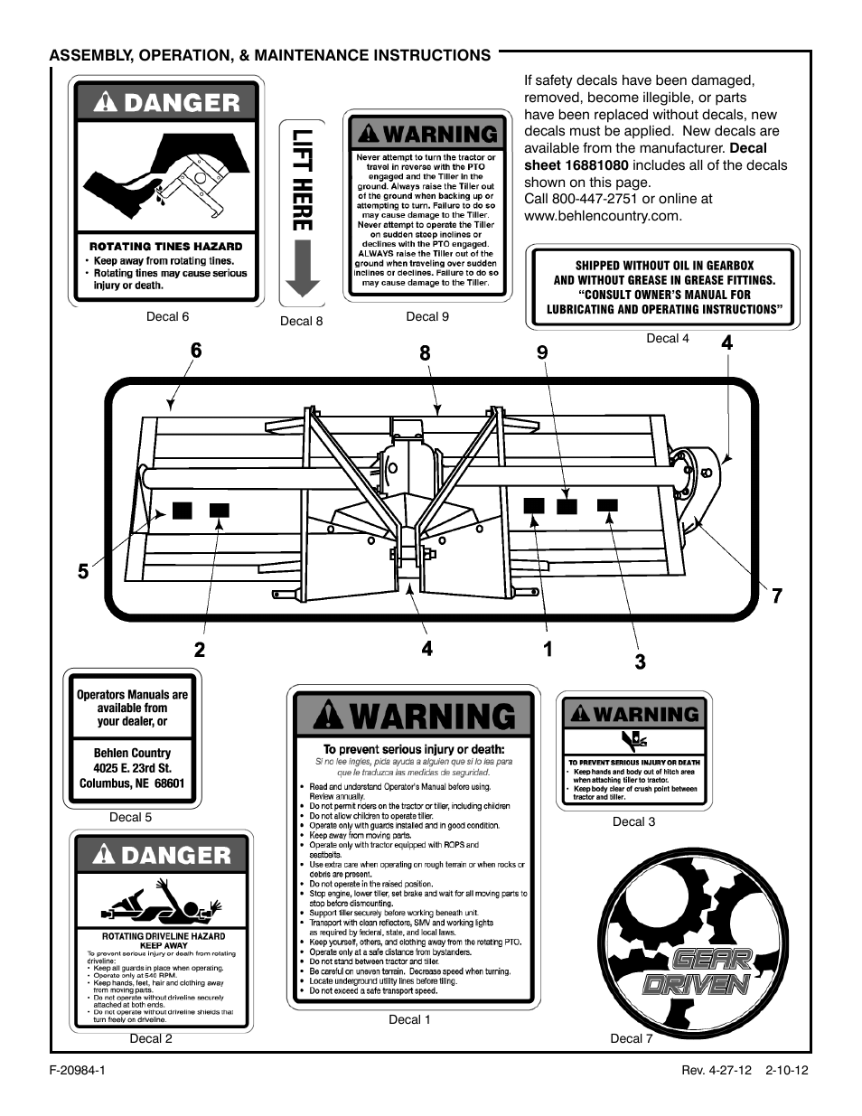 Behlen 80115060YEL User Manual | Page 9 / 12