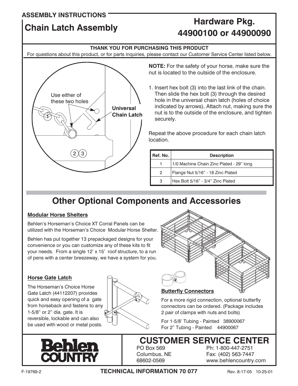 Behlen 76110688 User Manual | 1 page