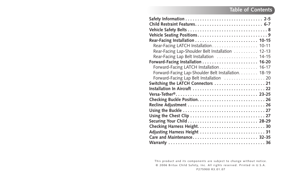 Britax Marathon User Manual | Page 2 / 21