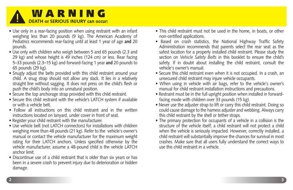 Britax Marathon User Manual | Page 3 / 21