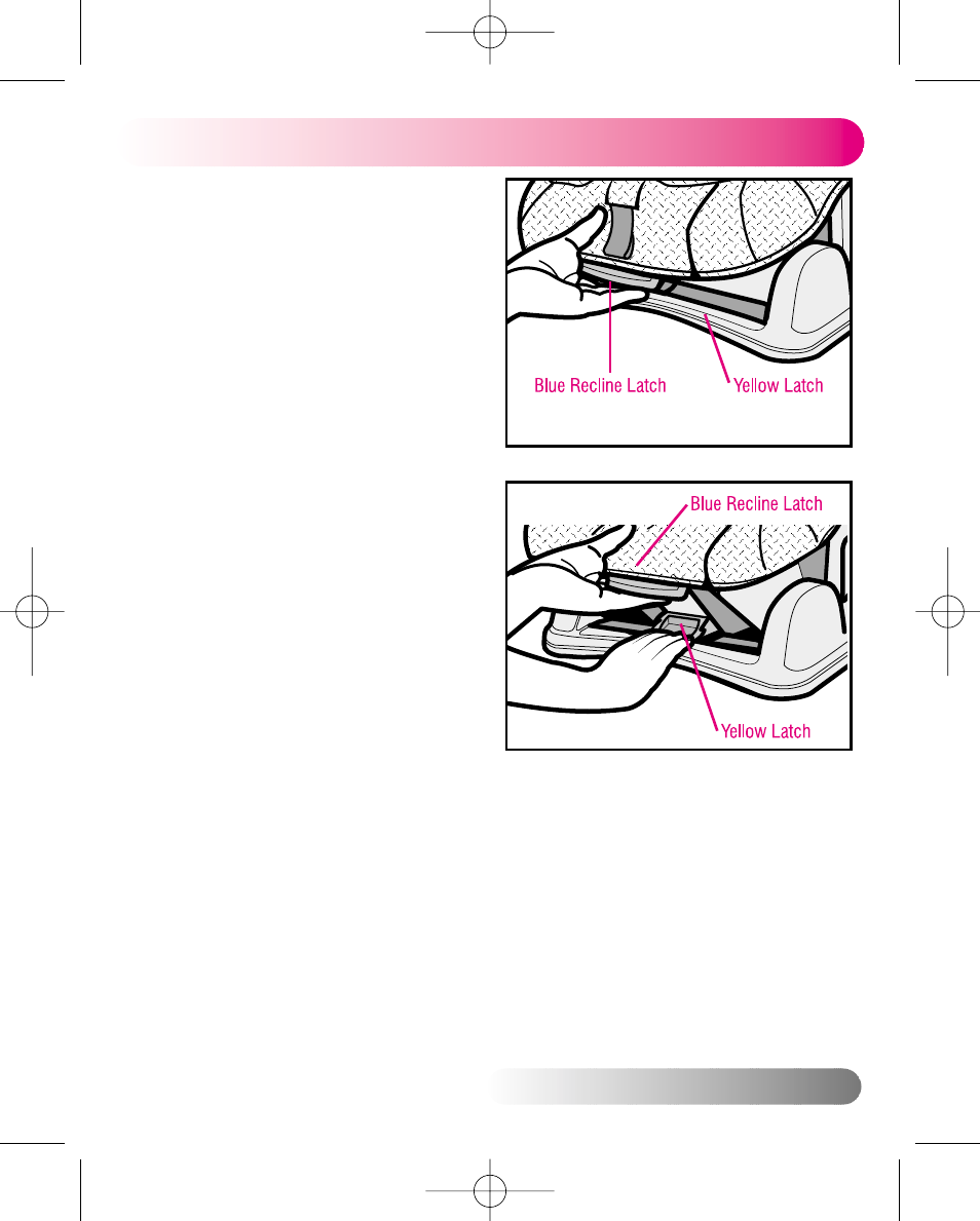 Recline adjustment | Britax LATCHANCHOR User Manual | Page 30 / 42