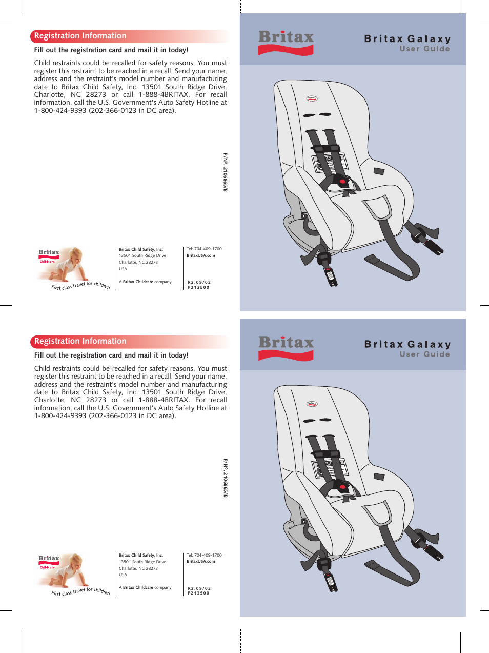 Registration information | Britax LATCHANCHOR User Manual | Page 42 / 42