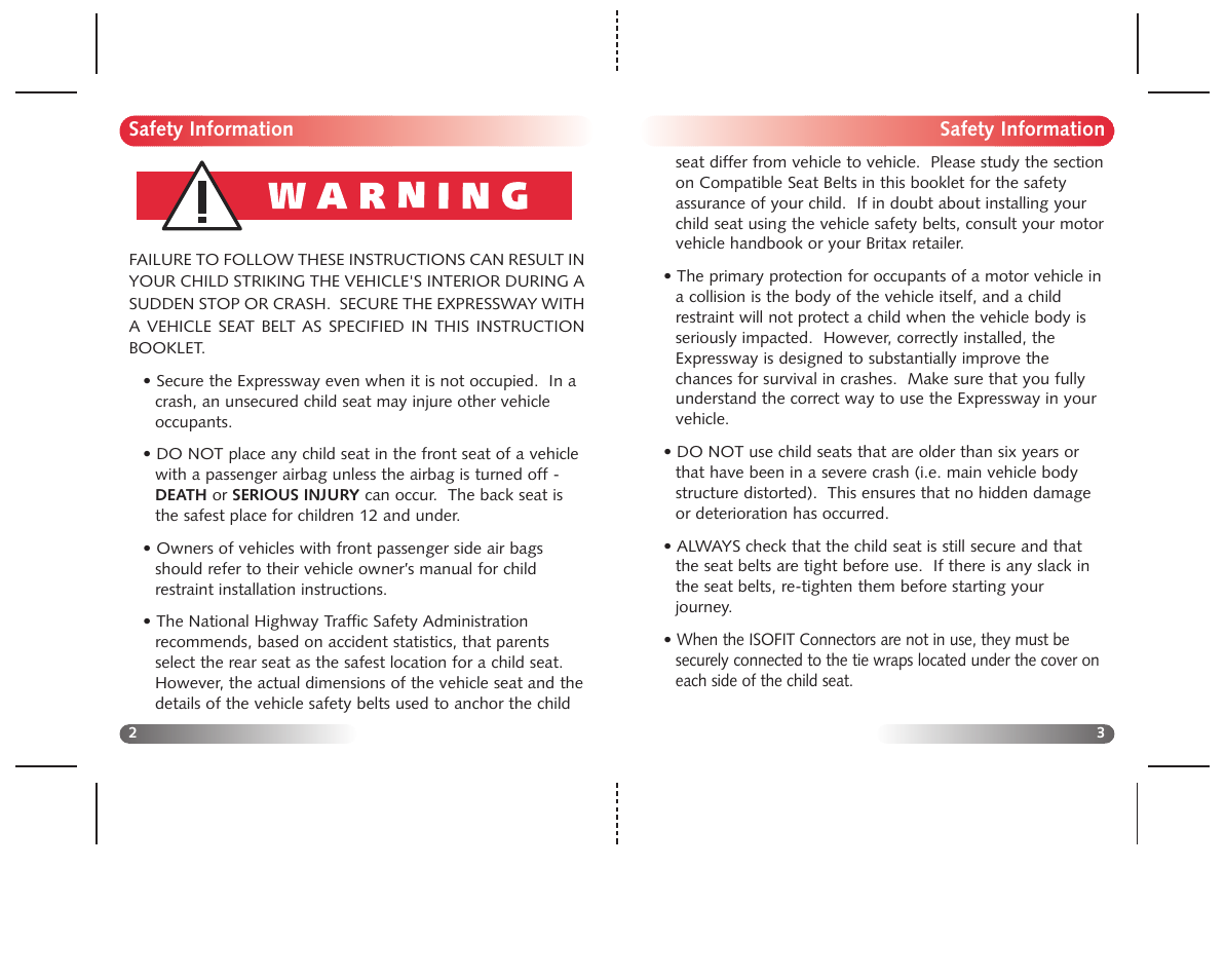 Britax P222000 User Manual | Page 3 / 16