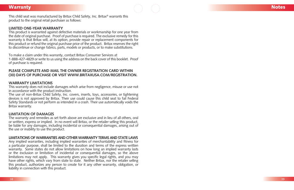 Britax Roundabout User Manual | Page 21 / 22