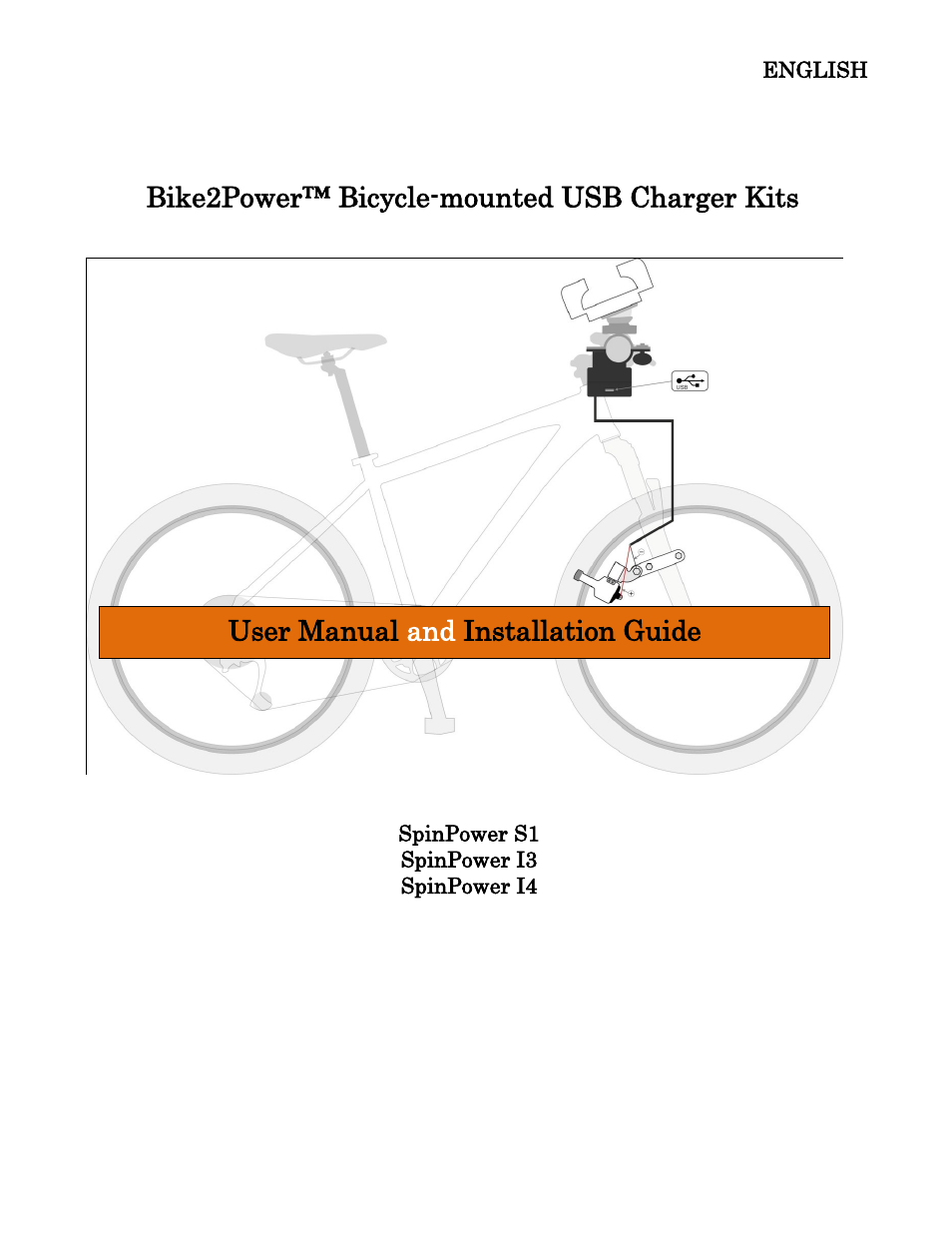 Bike2Power SpinPower User Manual | 12 pages
