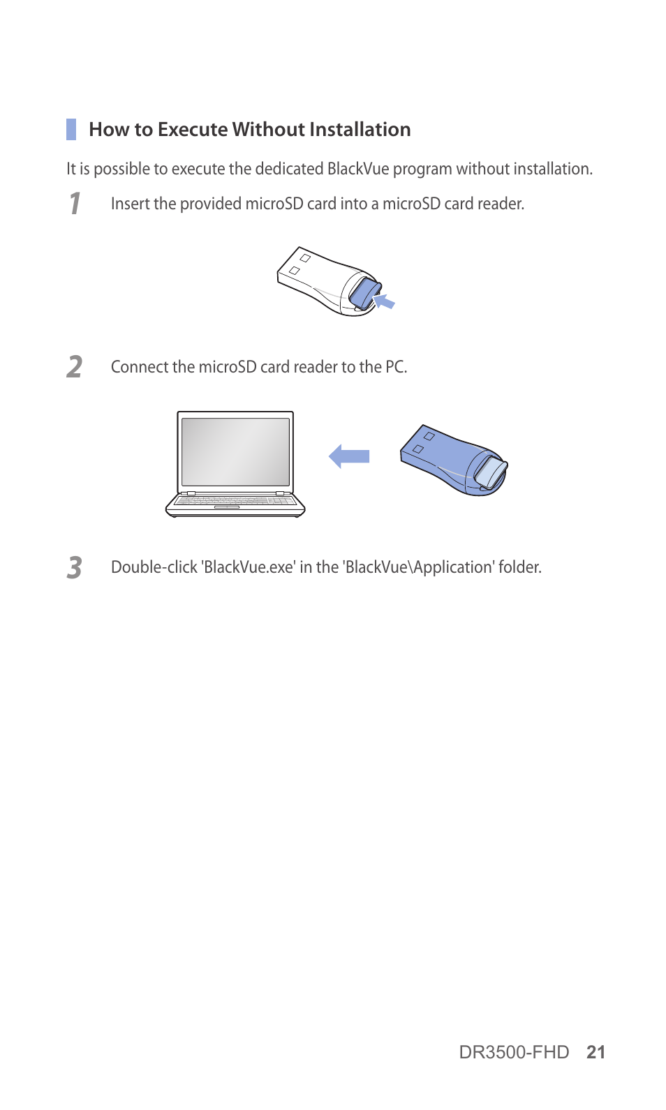 BlackVue DR3500-FHD V.1.00 User Manual | Page 21 / 42