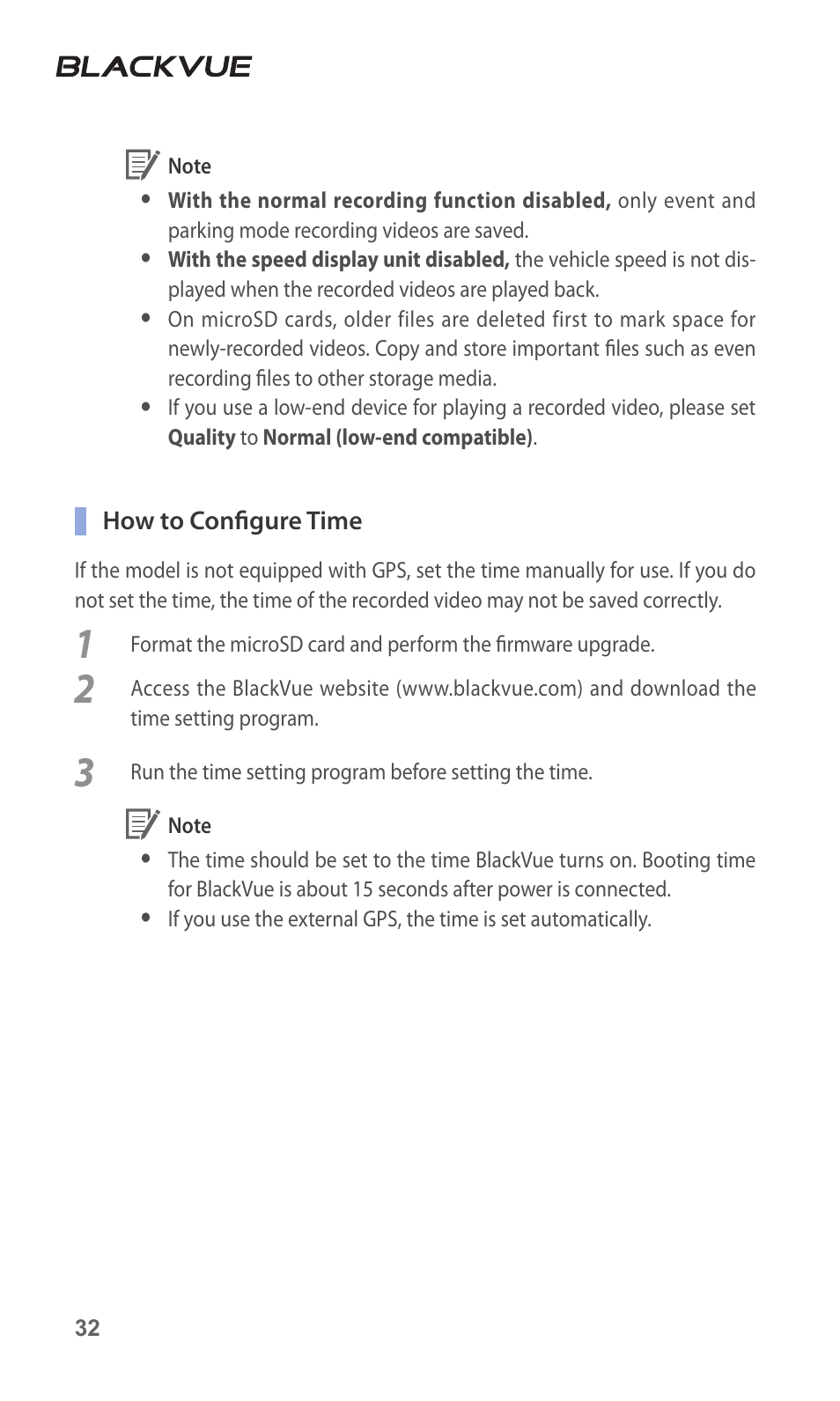 BlackVue DR3500-FHD V.1.00 User Manual | Page 32 / 42