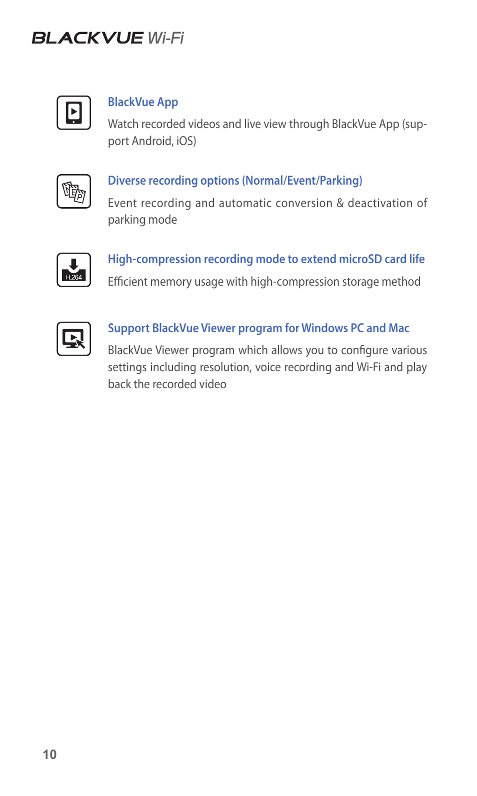 BlackVue DR600GW-HD V.1.01 User Manual | Page 10 / 47